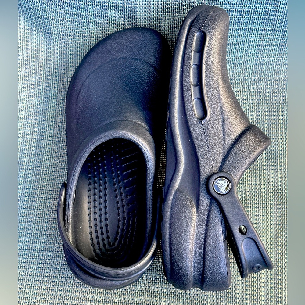 Crocs Specialist Work Clog Sandal Black Roomy Fit Mens 6 Womens 8 Solid - Picture 8 of 10